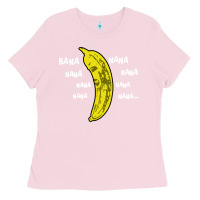 Bubblegum Pink banana Ladies Tee - artisFamous