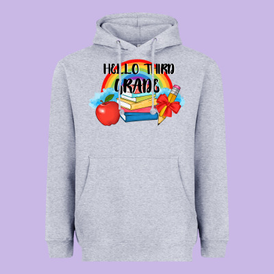 Back To School Hello Third Grade 3200x2400 Heavyweight Hoodie Designed By Adodesignshop