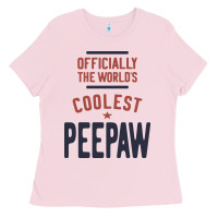 Bubblegum Pink Officially The World's Coolest Peepaw | Mens Gift Ladies Tee - artisFamous