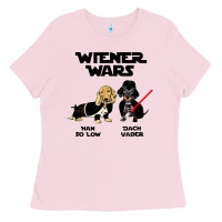 Bubblegum Pink wiener wars funny dachshund Ladies Tee - artisFamous