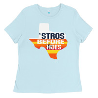 Baby Blue stros before hoes Ladies Tee - artisFamous