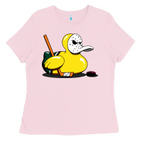 Bubblegum Pink mighty rubber ducky Ladies Tee - artisFamous