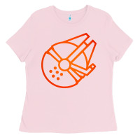 Bubblegum Pink millennium falcon Ladies Tee - artisFamous