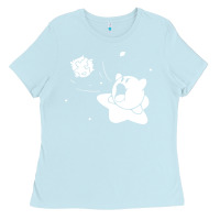 Baby Blue kirby gamer geek snes Ladies Tee - artisFamous