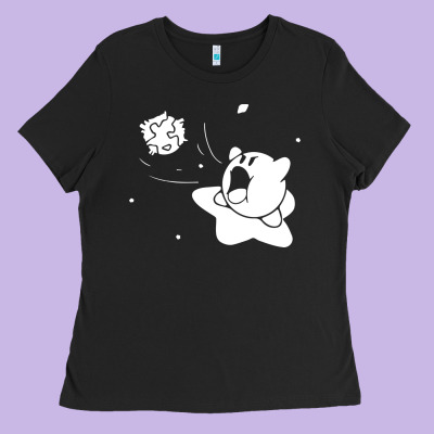 Kirby Gamer Geek Snes Ladies Tee Designed By Artisfamous