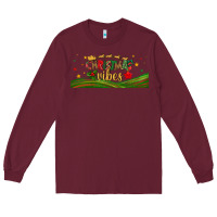 Burgundy christmas vibes libbey glass Long Sleeve Tee - BundleAndBundleShop