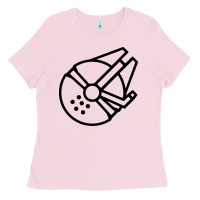 Bubblegum Pink millennium falcon Ladies Tee - artisFamous