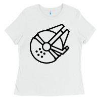 White millennium falcon Ladies Tee - artisFamous