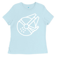 Baby Blue millennium falcon Ladies Tee - artisFamous