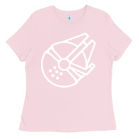 Bubblegum Pink millennium falcon Ladies Tee - artisFamous