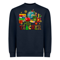 Navy christmas jolly teachers Heavyweight Sweatshirt - AdoDesignShop