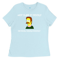 Baby Blue ned flanders Ladies Tee - artisFamous