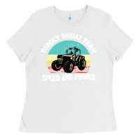 White diddly squat farm speed and power Ladies Tee - artisFamous