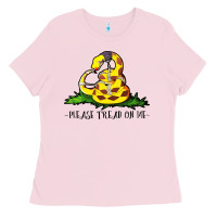 Bubblegum Pink please tread on me Ladies Tee - artisFamous