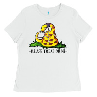 White please tread on me Ladies Tee - artisFamous