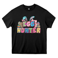 Black Egg hunter plate letters Easter Day Heavy Core Tee - HowdyJamesFarm