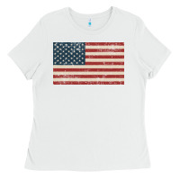 White american flag Ladies Tee - artisFamous