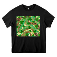 Black shamrock leopard Heavy Core Tee - RanaPortraitStore
