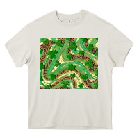 Cream shamrock leopard Heavy Core Tee - RanaPortraitStore
