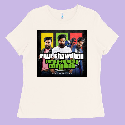 Friendly Comedian Paul Chowdhry Stand Up Ladies Tee Designed By Artisfamous