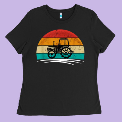 Vintage Tractor Ladies Tee Designed By Artisfamous