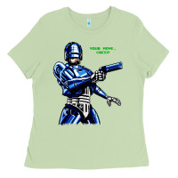 Matcha 8bit robocop Ladies Tee - artisFamous