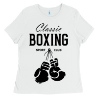 White boxing gym classic Ladies Tee - artisFamous