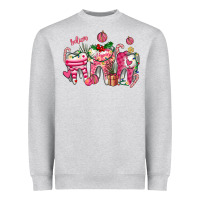 Heather Grey pink christmas teeth Heavyweight Sweatshirt - AdoDesignShop