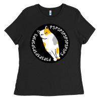 Black calico cat Ladies Tee - artisFamous