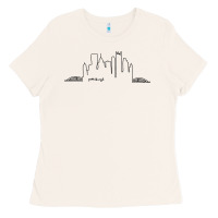 Bone pittsburgh skyline city Ladies Tee - artisFamous