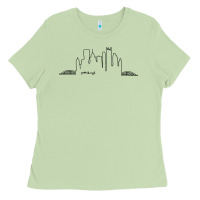 Matcha pittsburgh skyline city Ladies Tee - artisFamous