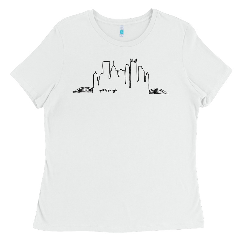 Pittsburgh Skyline City Ladies Tee by artisFamous | Teevron