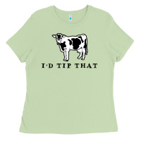Matcha i'd tip that funny cow tipping design Ladies Tee - artisFamous