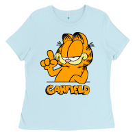 Baby Blue Funny Garfild new vector design Ladies Tee - artisFamous