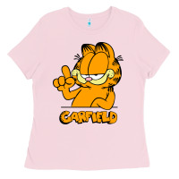 Bubblegum Pink Funny Garfild new vector design Ladies Tee - artisFamous