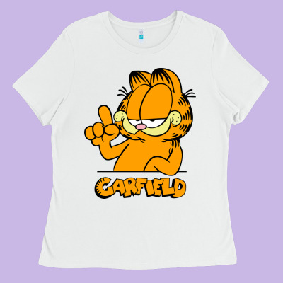 Funny Garfild New Vector Design Ladies Tee Designed By Artisfamous