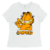 White Funny Garfild new vector design Ladies Tee - artisFamous