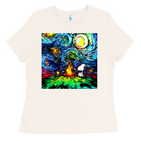 Bone starry night print van gogh parody Ladies Tee - artisFamous