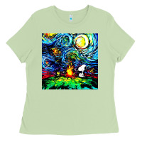 Starry Night Print Van Gogh Parody Ladies Tee | Teevron