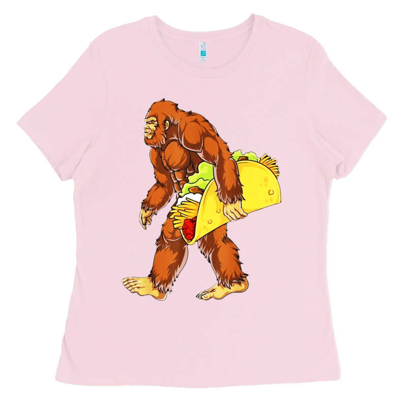 Bigfoot Carrying Taco Ladies Tee by artisFamous | Teevron