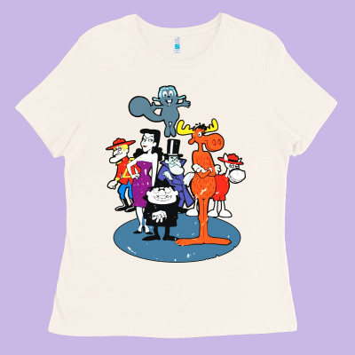 Rocky & Bullwinkle And Friends Ladies Tee Designed By Artisfamous