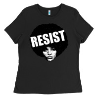 Black angela davis speaking Ladies Tee - artisFamous