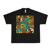 Black western horse and sunflower seamless pattern Urban Heavy Tee - FaDigitalArtStudio