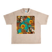 French Oak western horse and sunflower seamless pattern Urban Heavy Tee - FaDigitalArtStudio