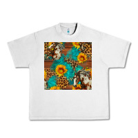 Lunar Rock western horse and sunflower seamless pattern Urban Heavy Tee - FaDigitalArtStudio