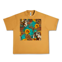 Peanut Butter western horse and sunflower seamless pattern Urban Heavy Tee - FaDigitalArtStudio