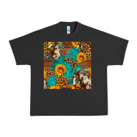 Pigment Black western horse and sunflower seamless pattern Urban Heavy Tee - FaDigitalArtStudio