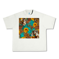 Pistachio western horse and sunflower seamless pattern Urban Heavy Tee - FaDigitalArtStudio