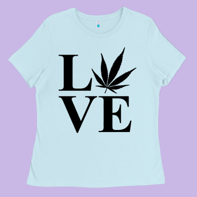 Love Weed 420 Ladies Tee Designed By Artisfamous