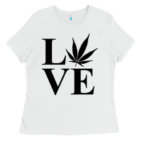 White love weed 420 Ladies Tee - artisFamous